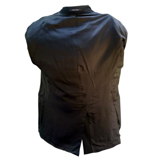 Ralph Lauren Sport Coat Jacket Chest 48” Black Wool Pinstripe Single Breasted - Picture 6 of 13